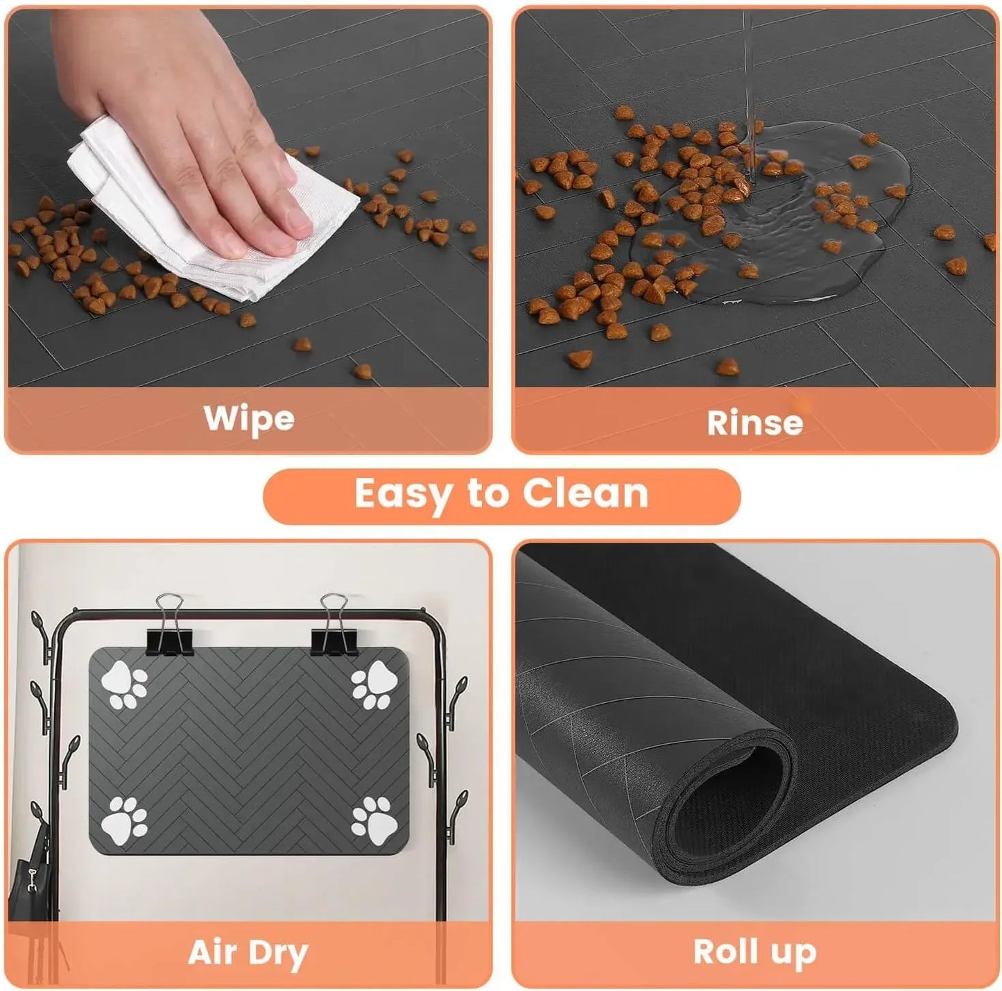 Absorbent Waterproof Pet Feeding Mat – Non-Slip, Quick-Dry, Mess-Free - The Pawfect Tails