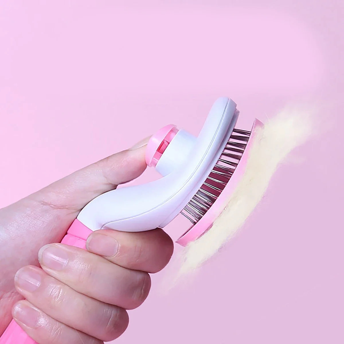 Effortless Grooming with the Automatic Hair Removal Pet Brush - The Pawfect Tails