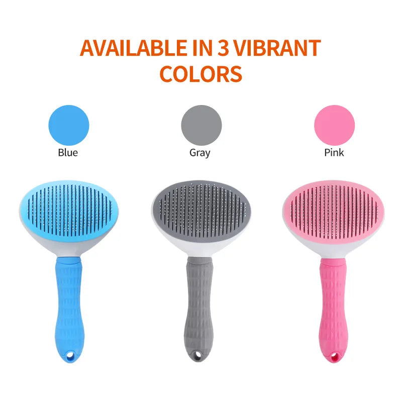 Effortless Grooming with the Automatic Hair Removal Pet Brush - The Pawfect Tails