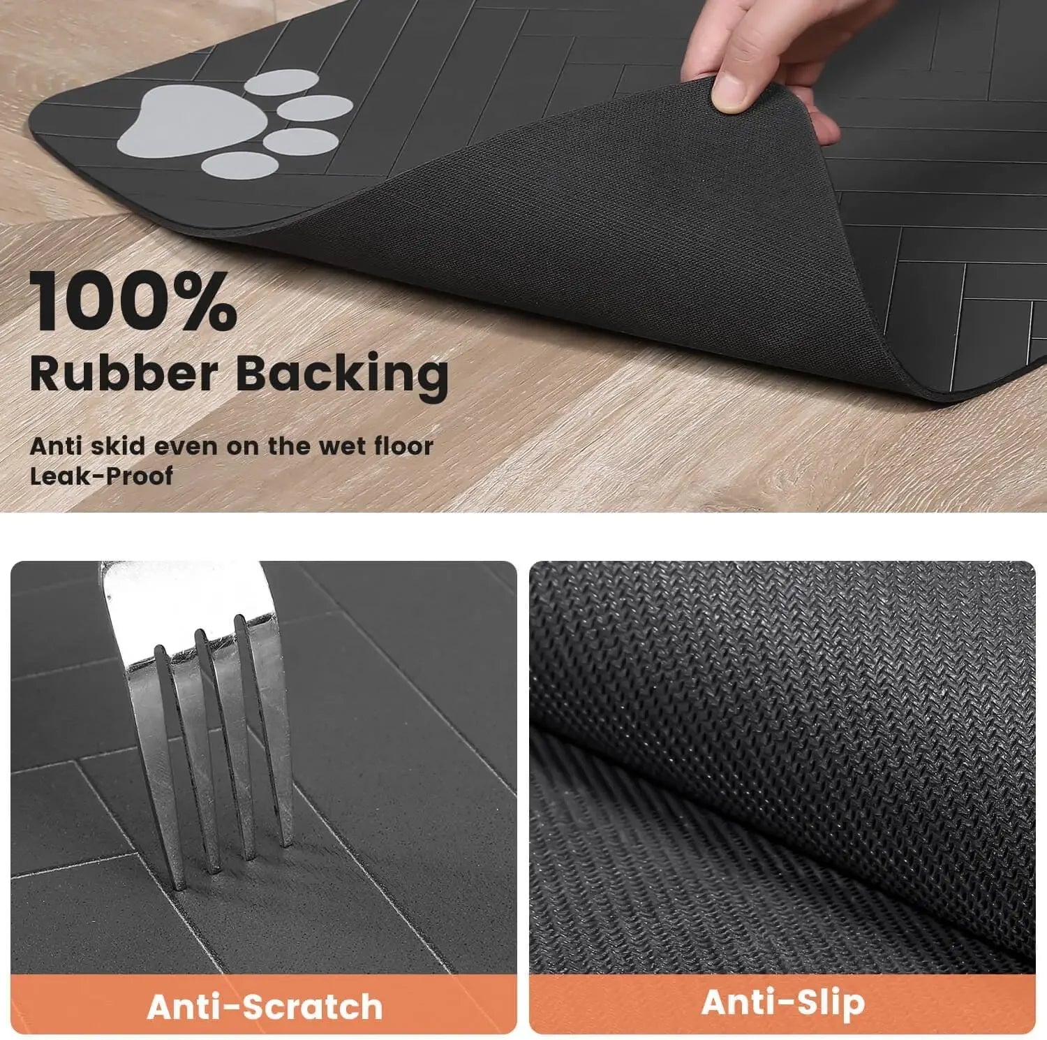 Absorbent Waterproof Pet Feeding Mat – Non-Slip, Quick-Dry, Mess-Free - The Pawfect Tails