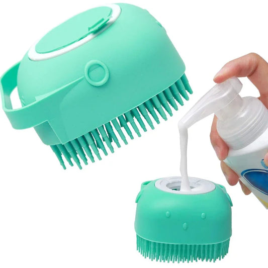2-in-1 Pet Shampoo Brush – Soft Silicone for Gentle Grooming - The Pawfect Tails