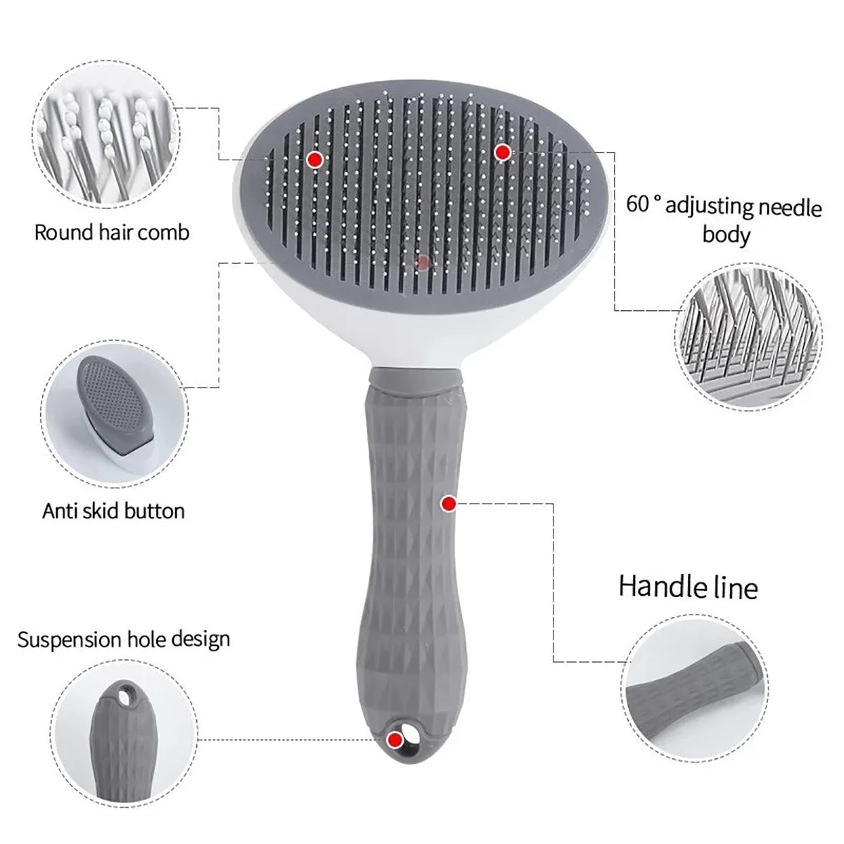 Effortless Grooming with the Automatic Hair Removal Pet Brush - The Pawfect Tails