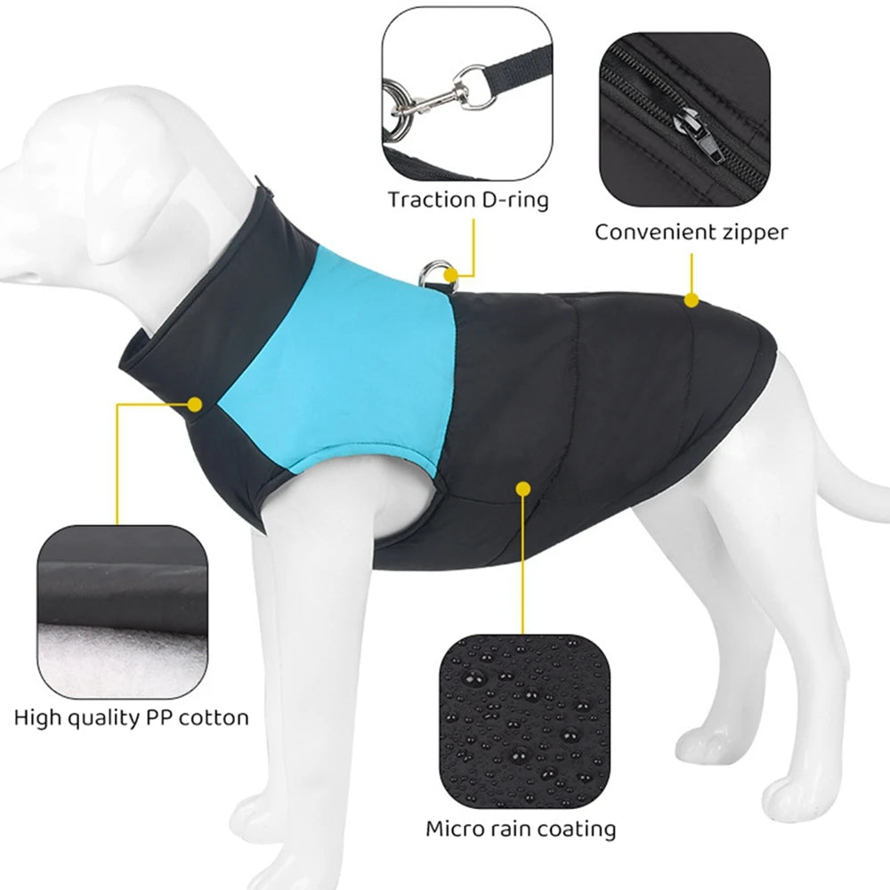Waterproof Winter Dog Jacket – Warm, Padded & Cozy Vest - The Pawfect Tails