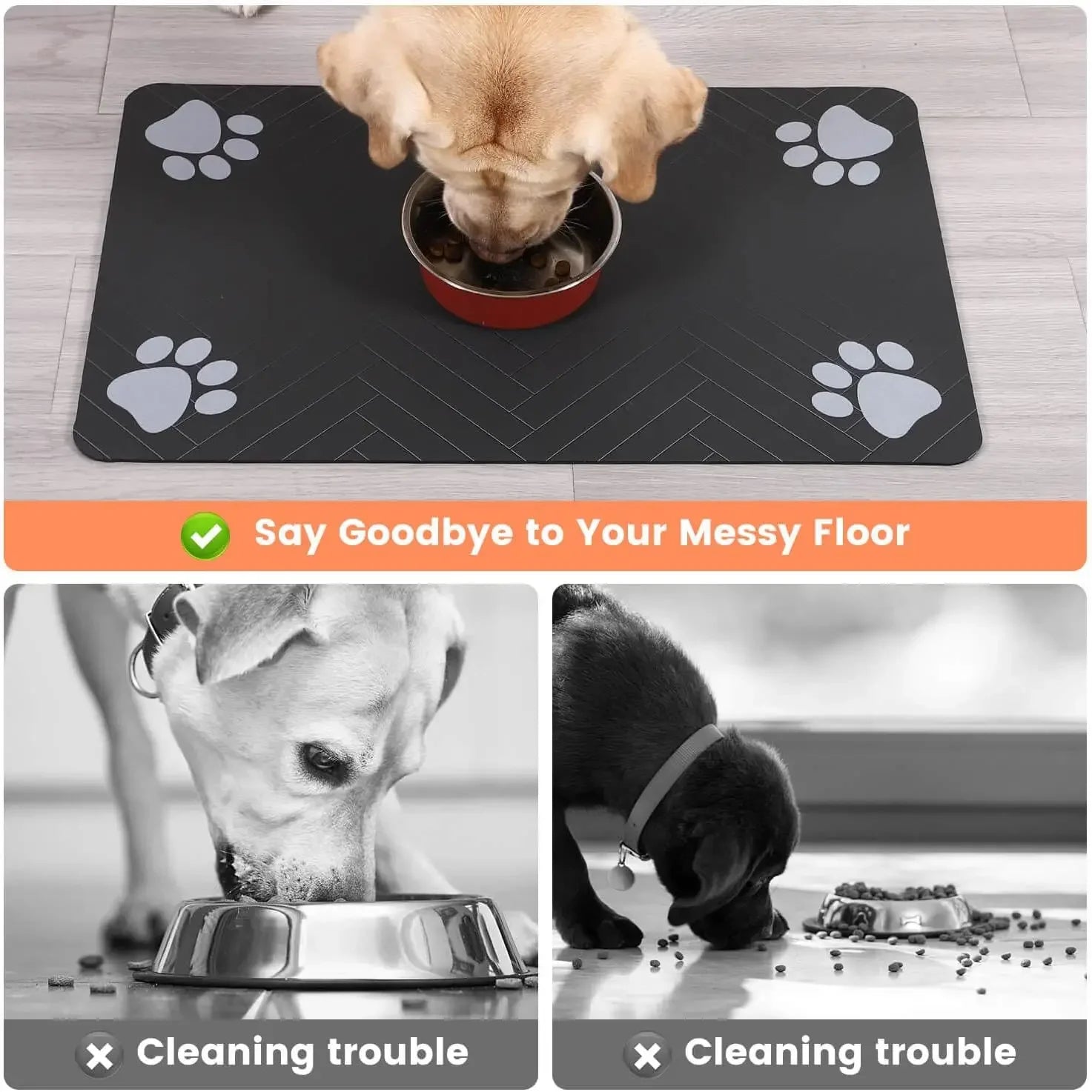 Absorbent Waterproof Pet Feeding Mat – Non-Slip, Quick-Dry, Mess-Free - The Pawfect Tails