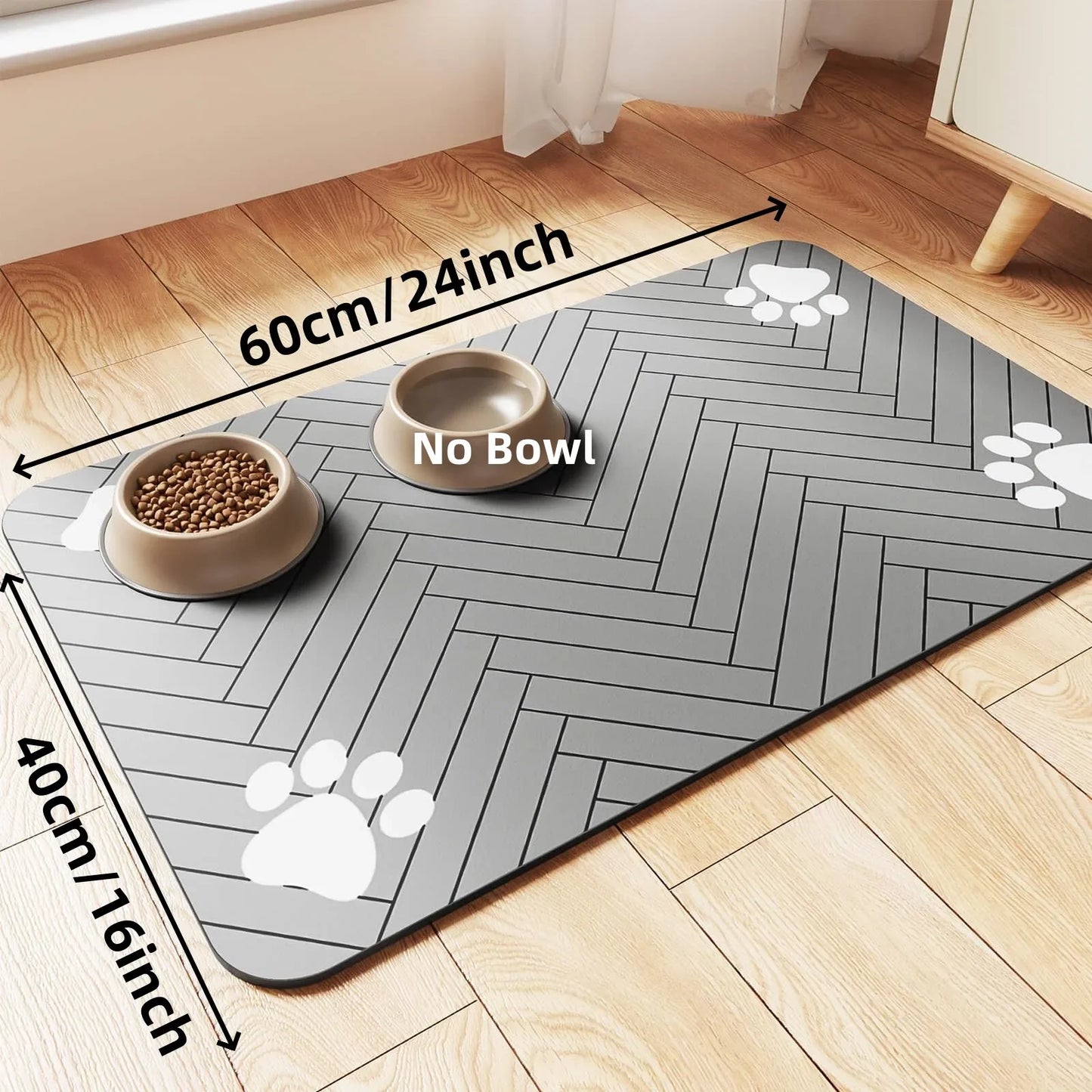 Absorbent Waterproof Pet Feeding Mat – Non-Slip, Quick-Dry, Mess-Free - The Pawfect Tails
