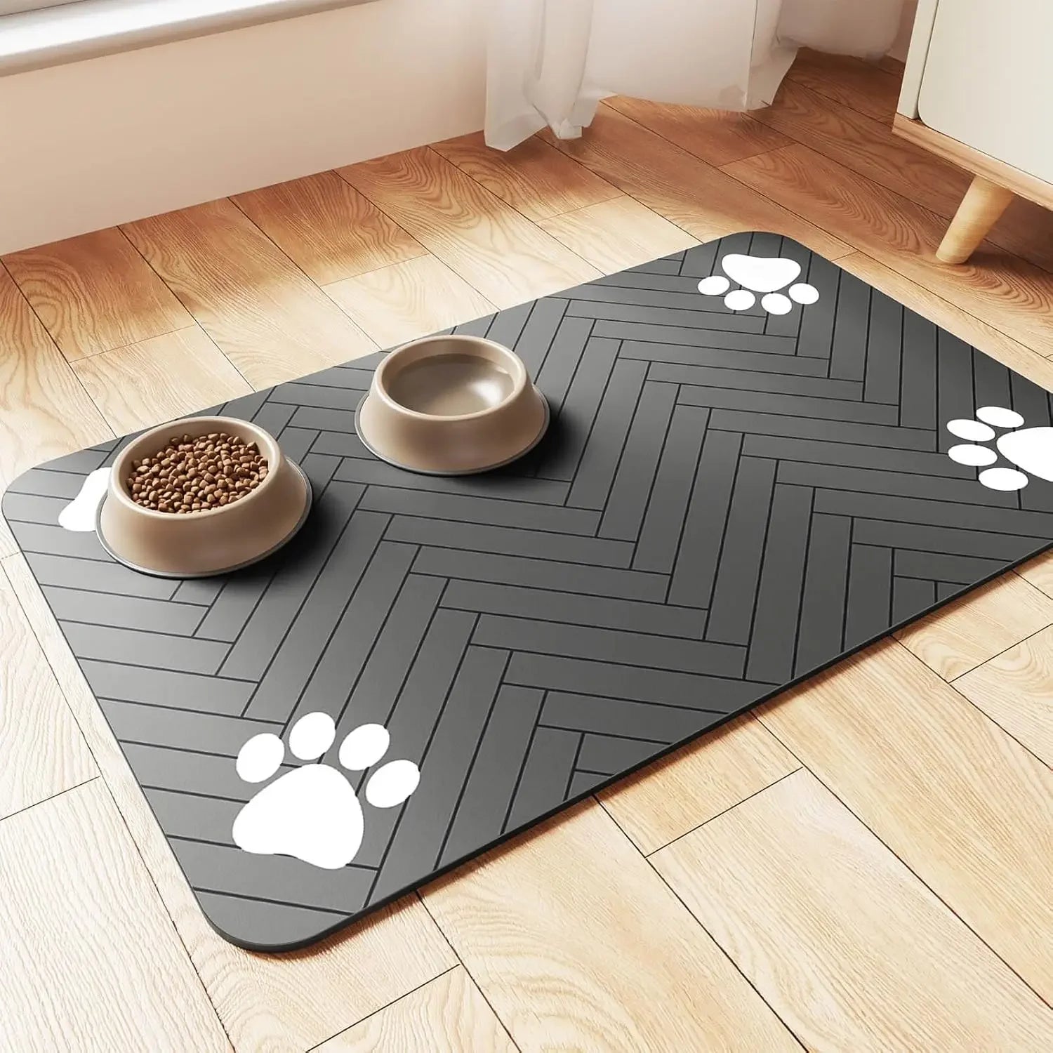 Absorbent Waterproof Pet Feeding Mat – Non-Slip, Quick-Dry, Mess-Free - The Pawfect Tails