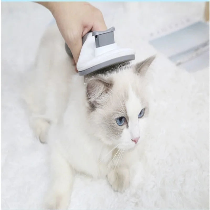 Effortless Grooming with the Automatic Hair Removal Pet Brush - The Pawfect Tails