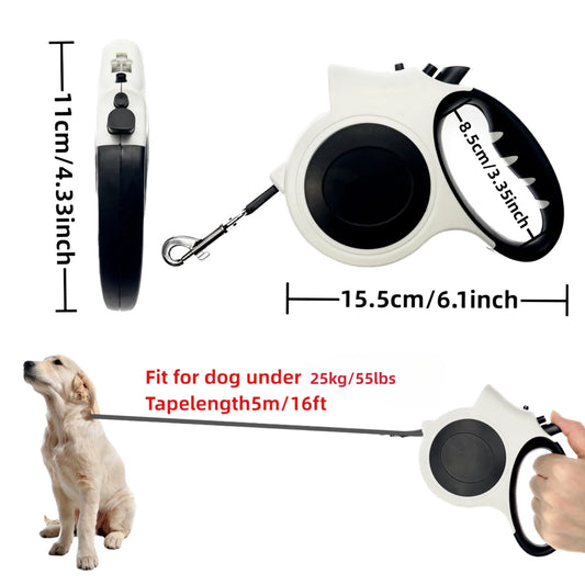 Illuminated Retractable Dog Leash – 16ft for Safe Night Walks - The Pawfect Tails
